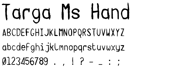 Targa MS Hand font